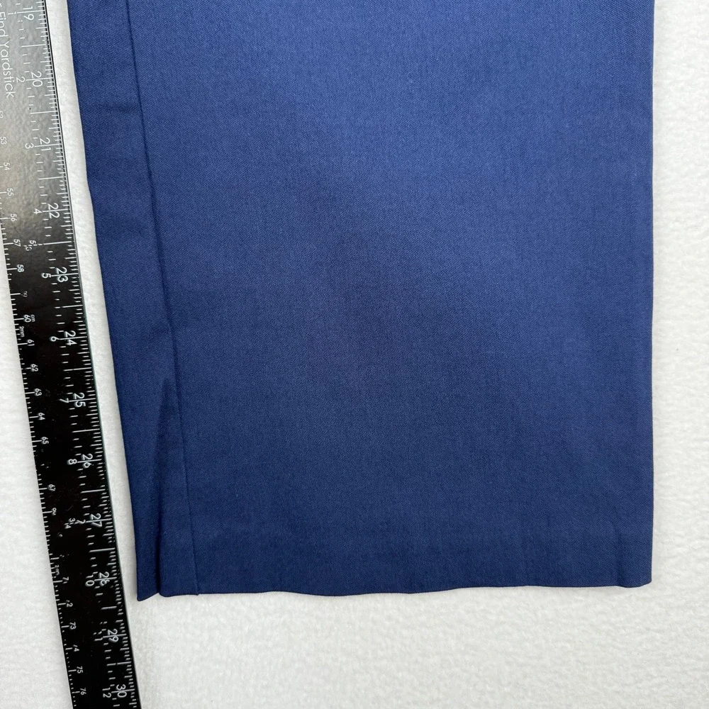 NEW‎ IZOD Chino Pants Womens 8 Short Navy Blue Straight Leg Flat Front Stretch - Picture 9 of 12